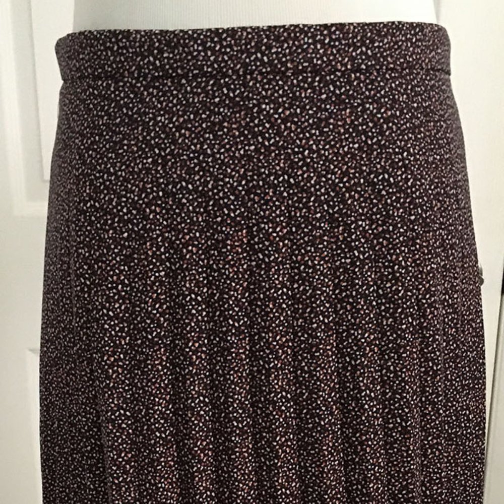 J Crew pleated printed long skirt